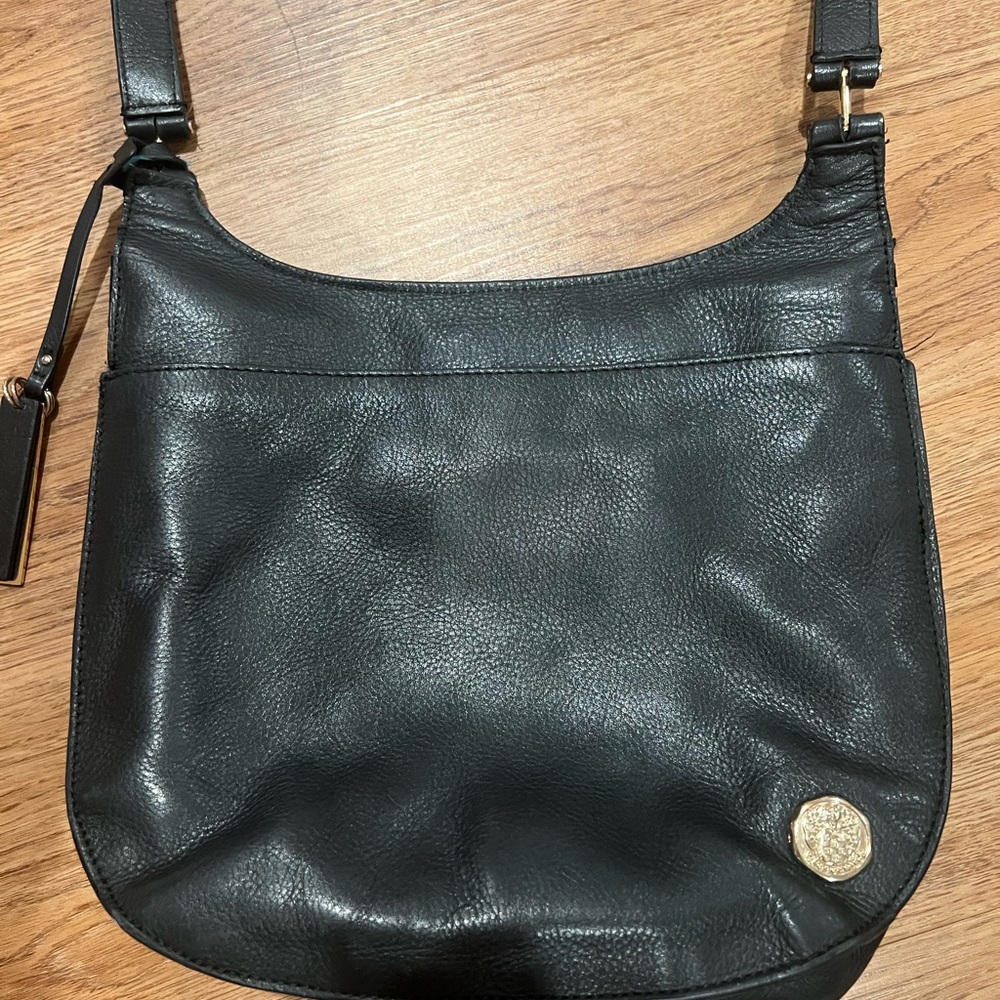 Vince Camuto Black Leather Shoulder Bag